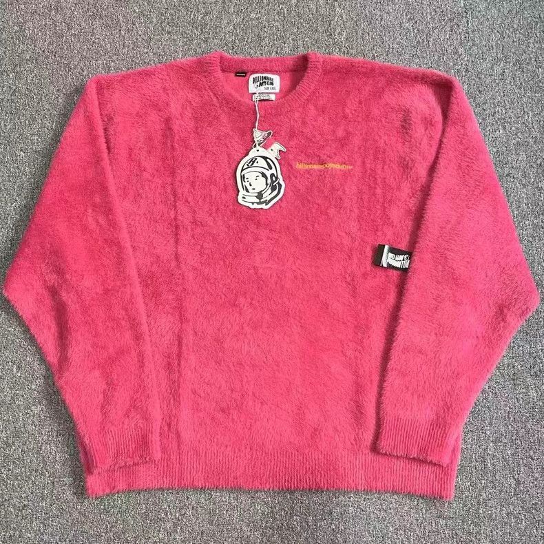 Billionaire Boys Club Faux Mink Fur Solid Color Embroidered Crew Neck Sweater Q7 Size US XXL / EU 58 / 5 - 1 Thumbnail