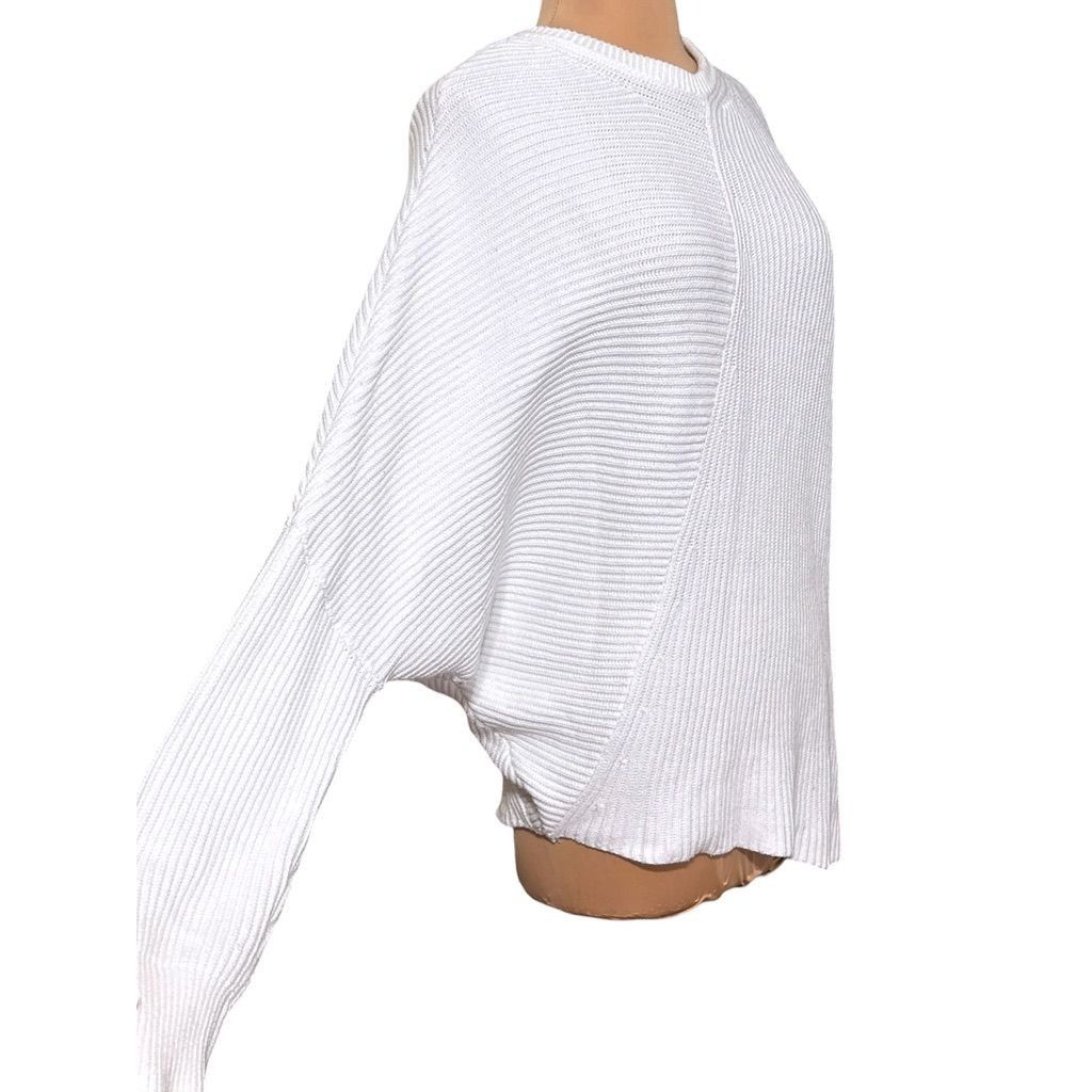 Free People Free People Ribbed Sweater White Small Asymmetric Oversized Size S / US 4 / IT 40 - 7 Thumbnail