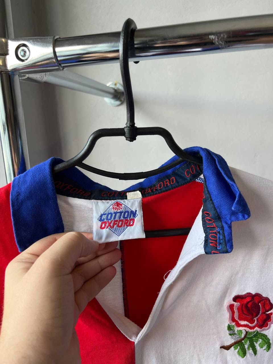 Vintage 1991 ENGLAND TEAM RUGBY UNION SHIRT JERSEY COTTON OXFORD M Size US M / EU 48-50 / 2 - 5 Thumbnail