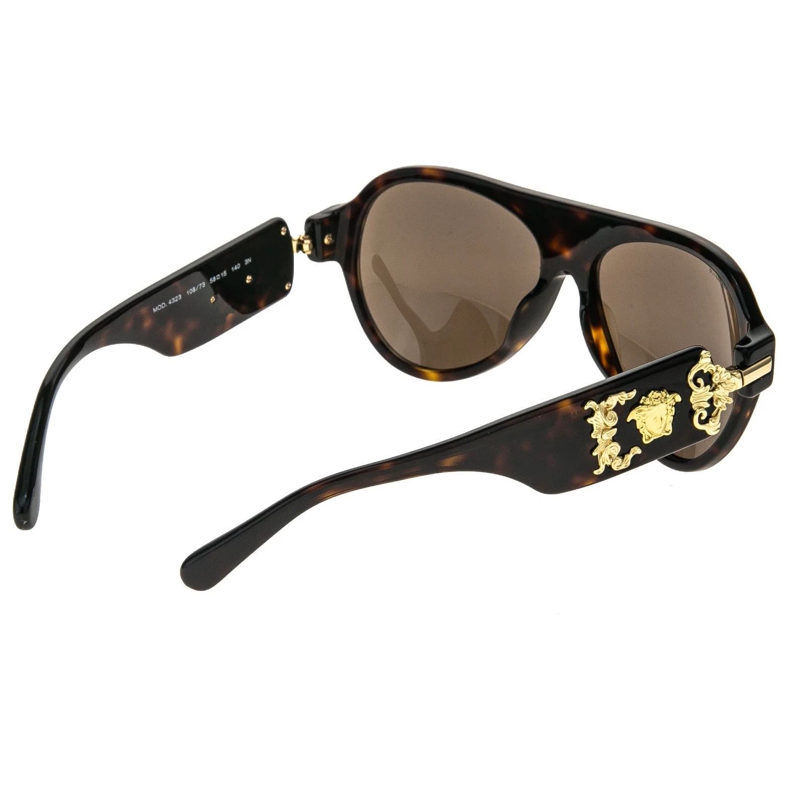 Versace VERSACE VE4323 4323 Rock Icon Baroque Aviator Sunglasses Size ONE SIZE - 10 Thumbnail