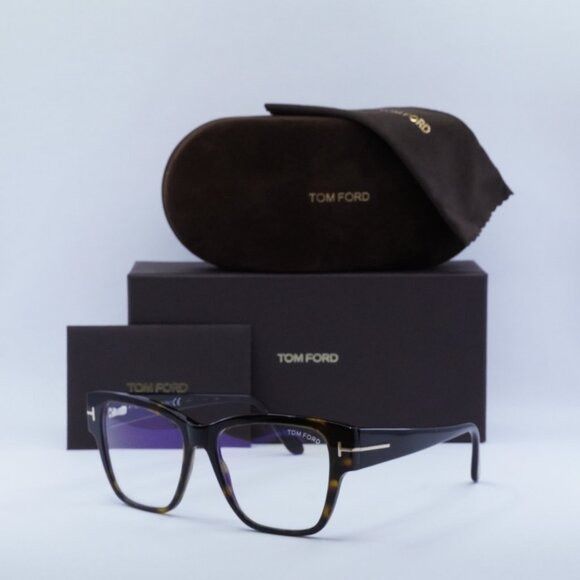 Tommy Hilfiger Tom Ford FT5745-B 052 Eyeglasses Havana 54mm Square Frame Size ONE SIZE - 10 Thumbnail