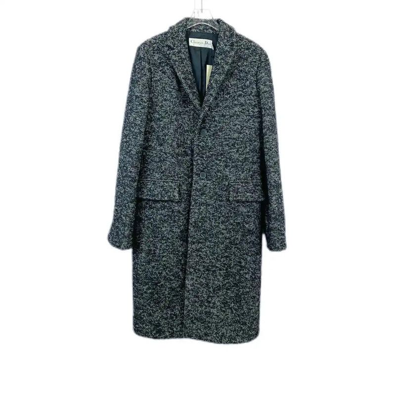 Dior Dior Gray Cotton Long Coat for Women 0089 Size L / US 10 / IT 46 - 1 Thumbnail
