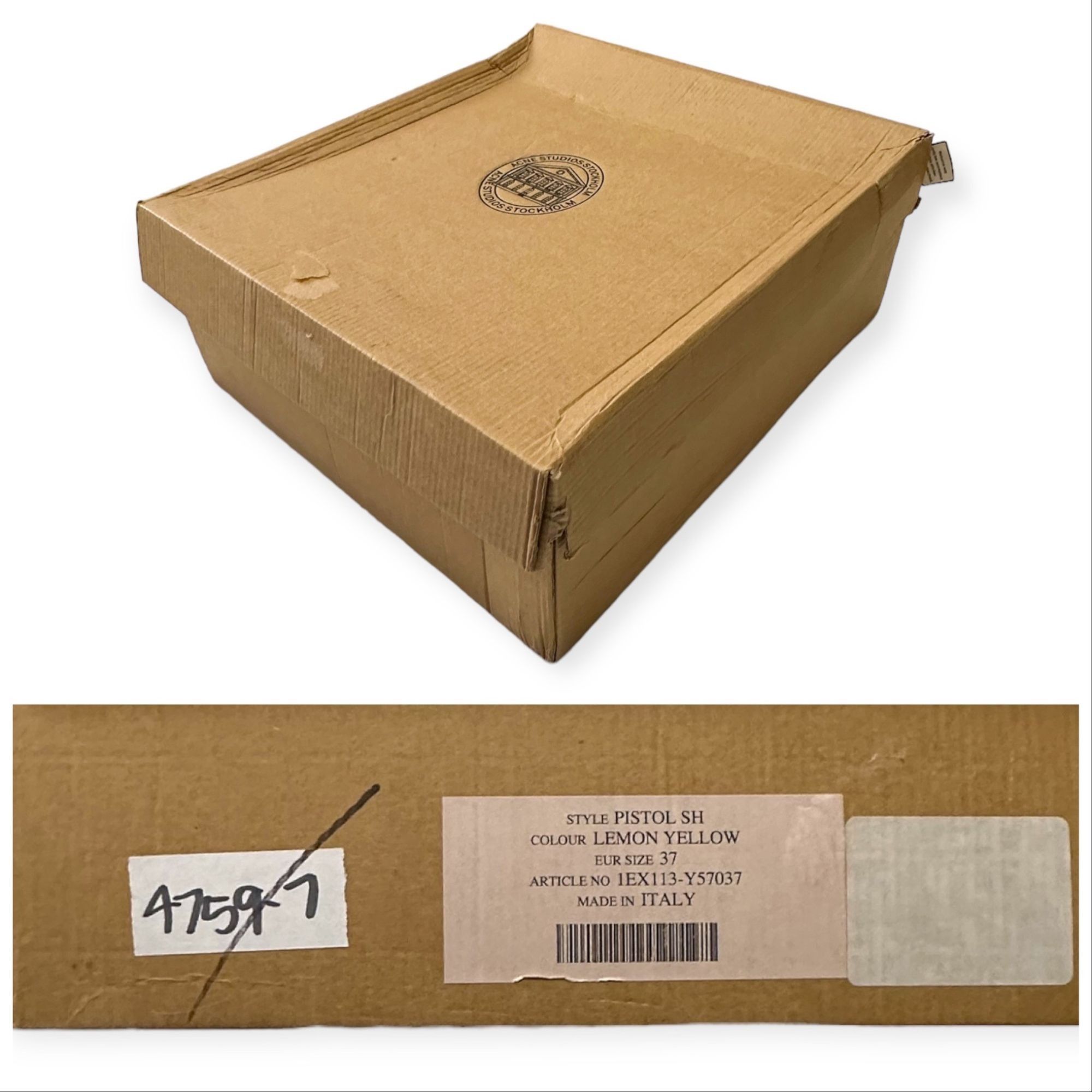 Acne Studios New in Box Acne Studios The Pistol Ankle Boots in Yellow Le Size US 7 / IT 37 - 13 Thumbnail