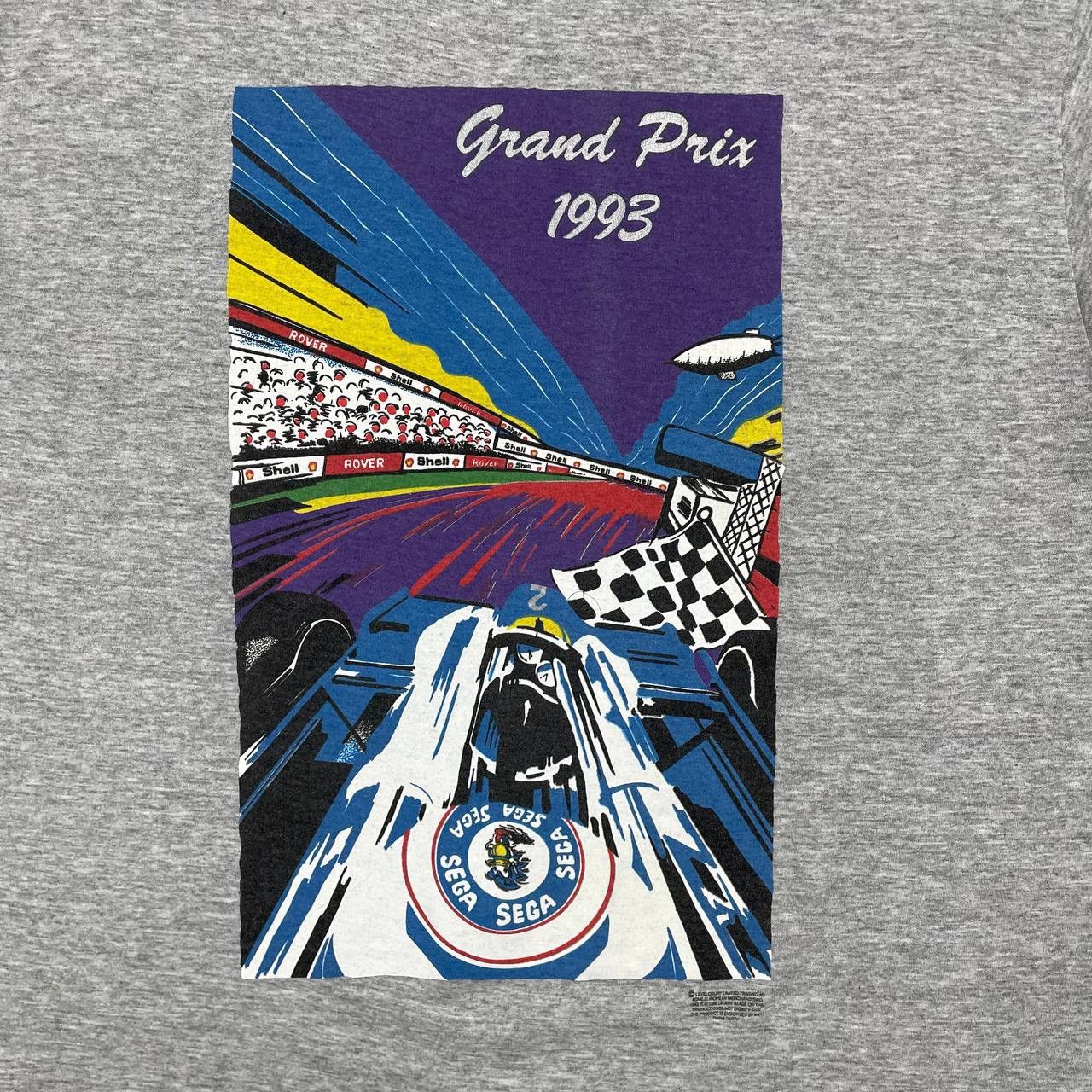 Vintage Vintage 1993 Grand Prix Sega Racing T Shirt Gray Size XL Size US XL / EU 56 / 4 - 2 Thumbnail