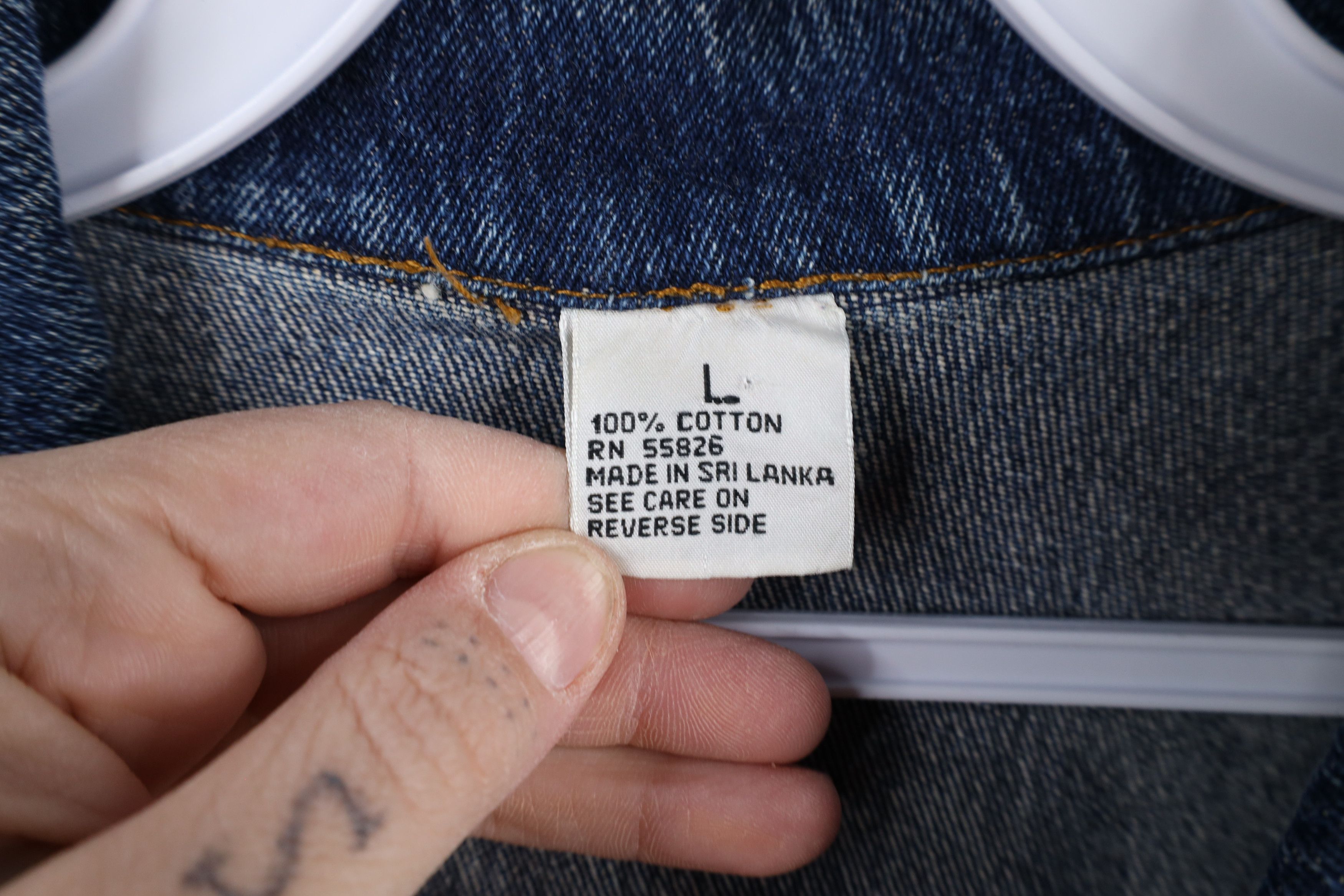 Vintage Vintage 90s Streetwear Baggy Fit Denim Jean Trucker Jacket Size L / US 10 / IT 46 - 9 Thumbnail