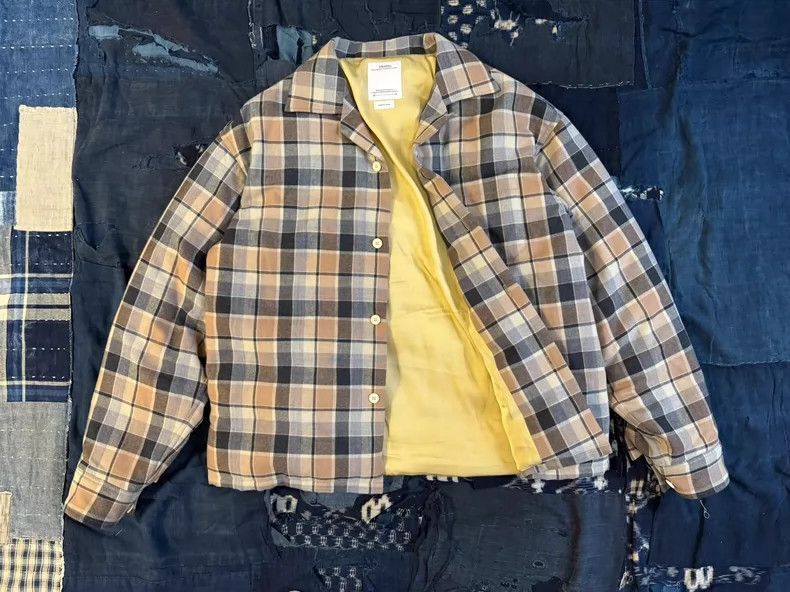 visvim KEESEY CHECK DOWN JKT サイズ1(beige) Visvim VISVIM KEESEY CHECK DOWN JACKET Beige | Grailed