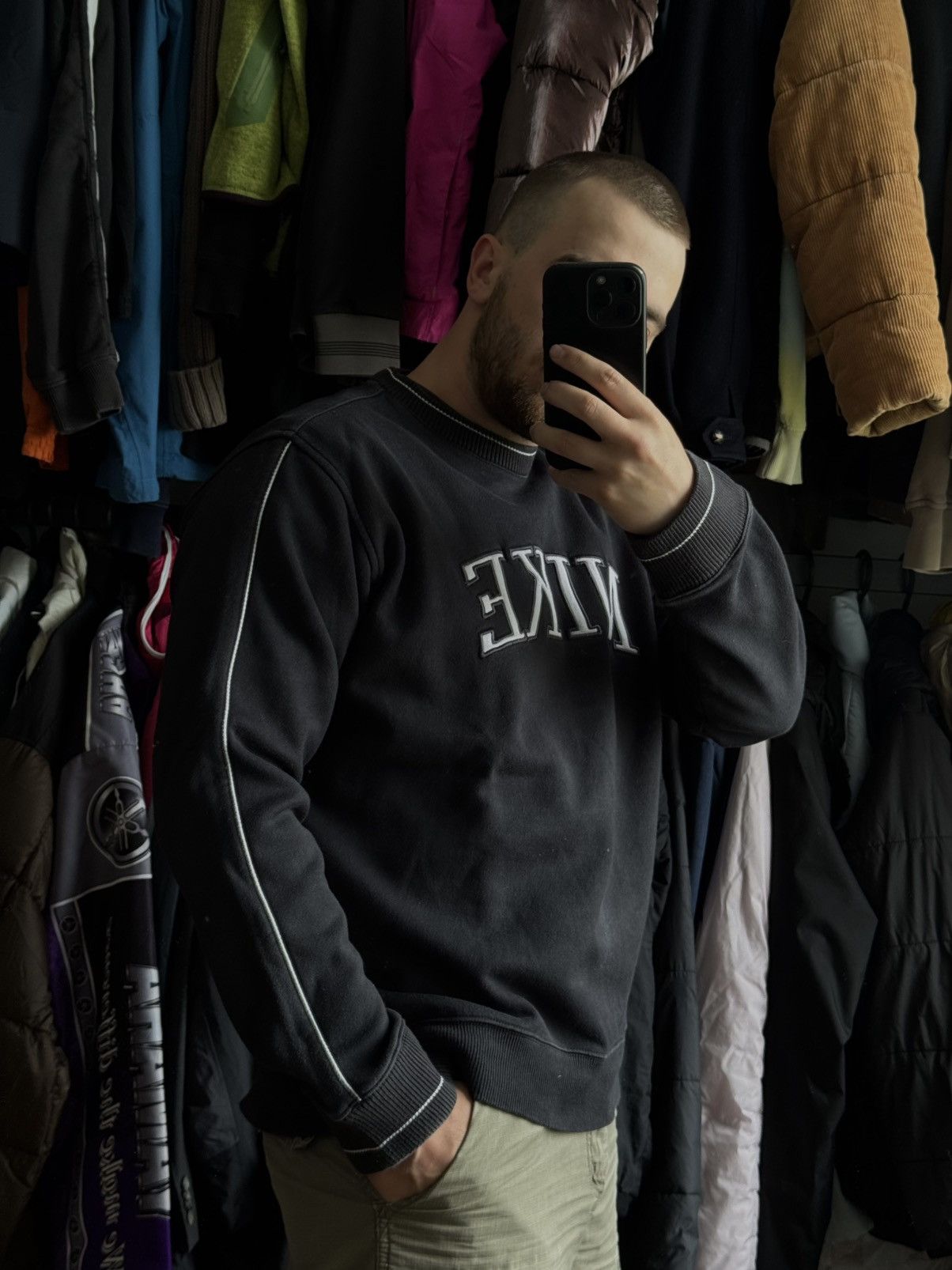 Nike × Vintage Nike big logo vintage sweatshirt 00s streetwear Size US L / EU 52-54 / 3 - 9 Thumbnail