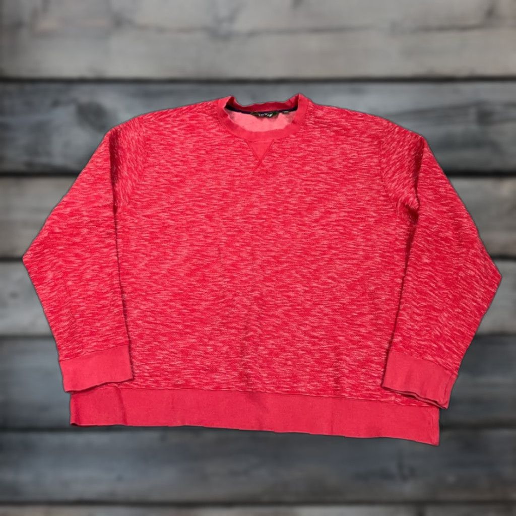 Orvis VINTAGE Orvis Sweatshirt Mens XL Red Solid Crew Neck Pullover Knit Textured Polyester Rayon Spandex 90s Retro Classic Fall Winter Size US XL / EU 56 / 4 - 1 Thumbnail