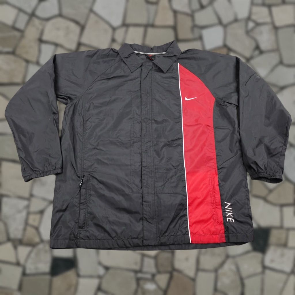 Nike Vintage Nike Jacket Mens XL Black Red Windbreaker Full Zip Track Coat Swoosh 90s Size US XL / EU 56 / 4 - 1 Thumbnail