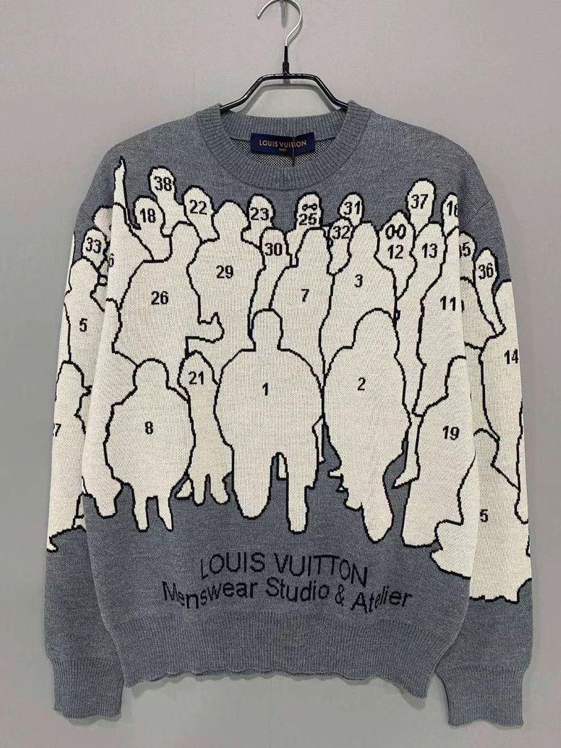 Louis Vuitton Louis Vuitton Digital headshot bullet screen wool sweater Size US S / EU 44-46 / 1 - 1 Thumbnail