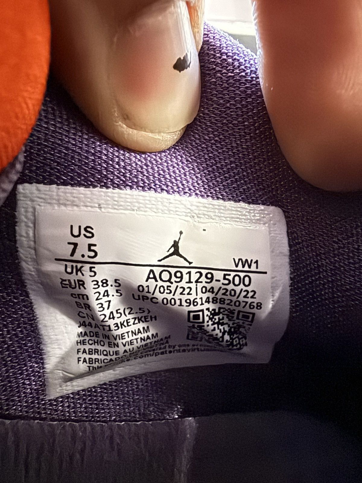 Jordan Brand 2022 Jordan 4 Retro Canyon Purple Size US 7.5 / IT 37.5 - 7 Thumbnail