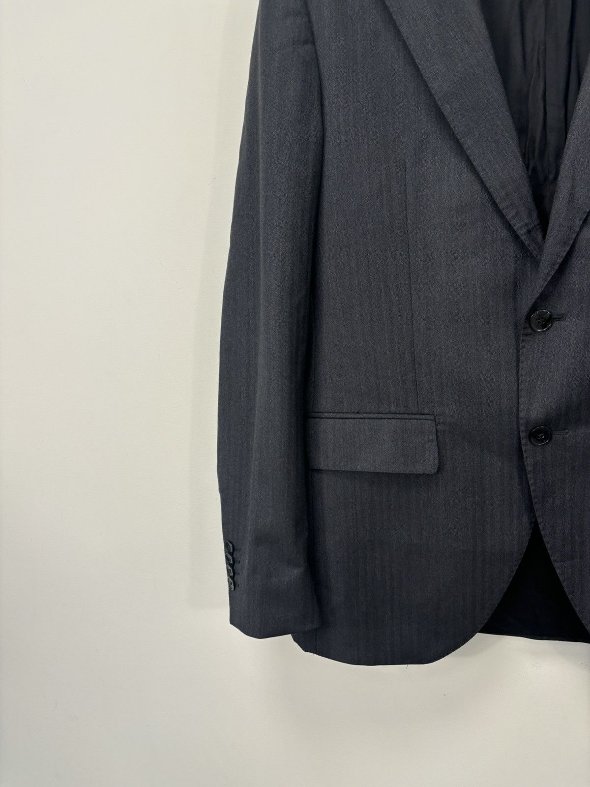 Luigi Bianchi Luigi Bianchi Sartoria Men’s Herringbone Wool Blazer Jacket Size 38R - 5 Thumbnail