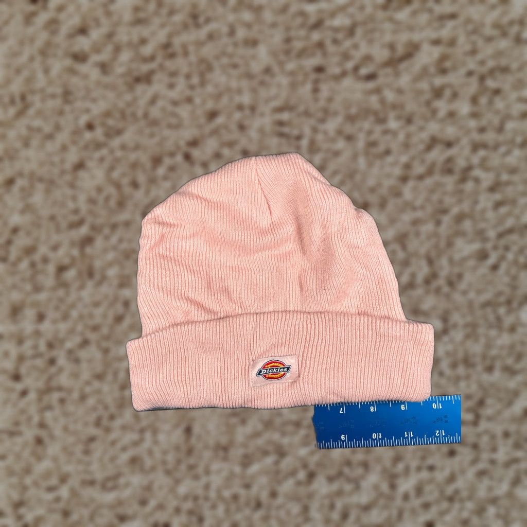Dickies Dickies Beanie Adult One Size Pink Knit 100% Acrylic Snow Ski Workwear Beanie Hats Mens 90s Outdoor Logo Ski Size ONE SIZE - 1 Thumbnail