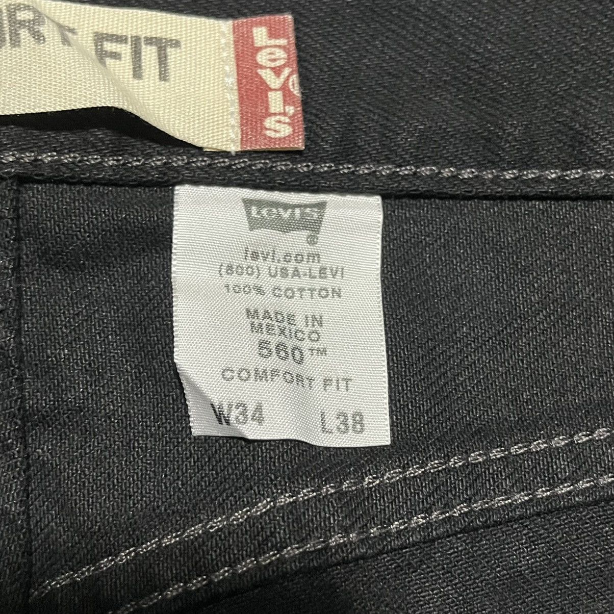 Levi's Vintage Levi's 560 Black Loose Comfort Fit Jeans 34x38 NEW Size US 34 / EU 50 - 8 Thumbnail