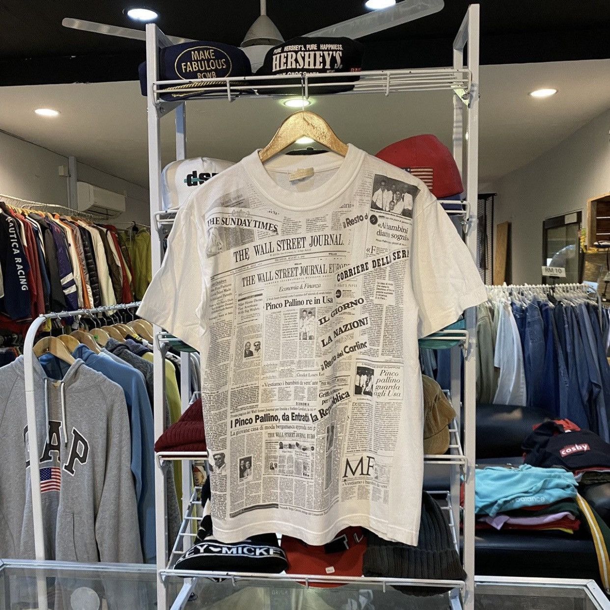 Japanese Brand VINTAGE I Pinco Pallino Newspaper Print T-Shirt RCWB M Size US M / EU 48-50 / 2 - 1 Thumbnail