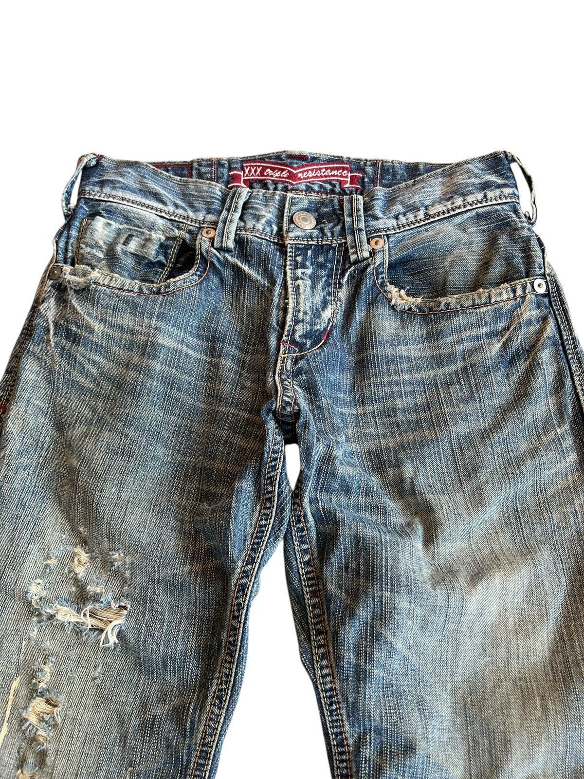 Japanese Brand Vintage Liberto XXX Distressed Flare Mudwash Jean Size US 28 / EU 44 - 3 Thumbnail