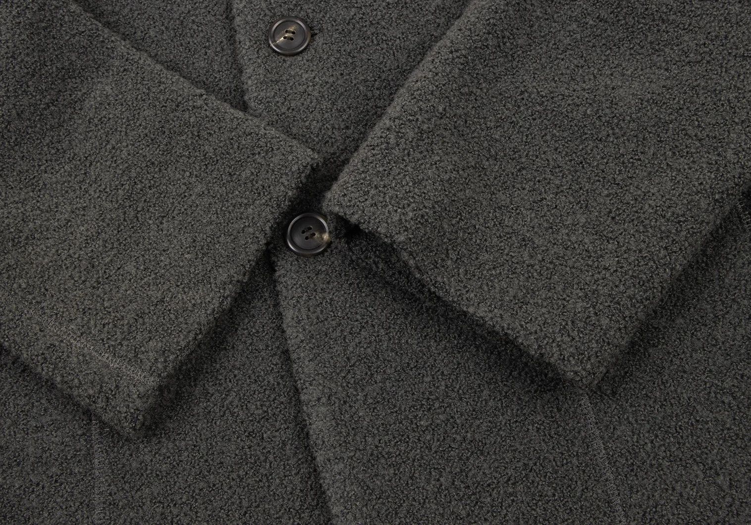 Issey Miyake Wool Blend Pile Knit Jacket in Khaki Gray, Size XL Size US XL / EU 56 / 4 - 9 Thumbnail