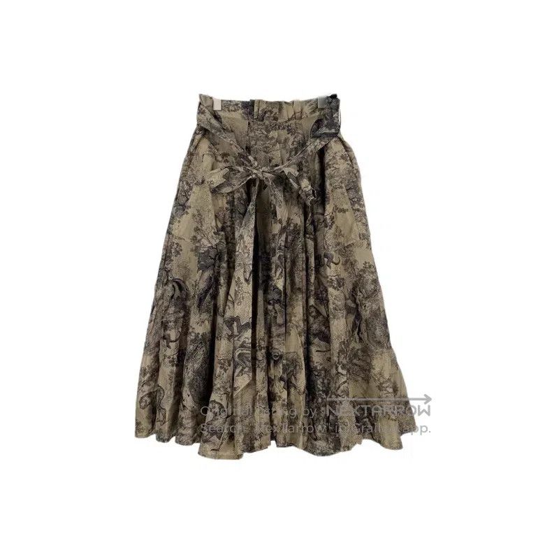 Dior Dior Brown jungle animal skirt Size 25" / US 0 / IT 36 - 1 Thumbnail