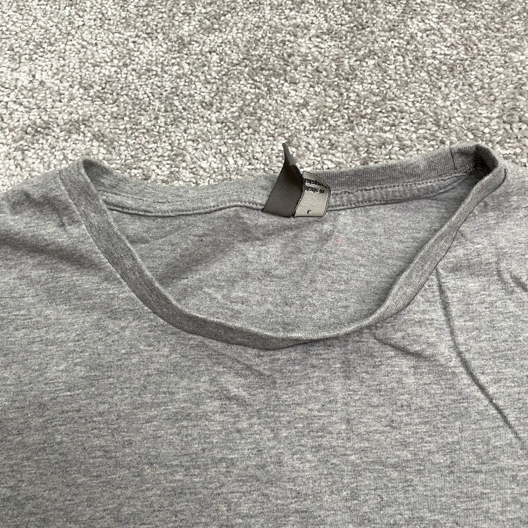 Asos ASOS Basic T-Shirt Unisex Large Gray Crew Neck Short Sleeve Casual Cotton Tee Size L / US 10 / IT 46 - 3 Thumbnail