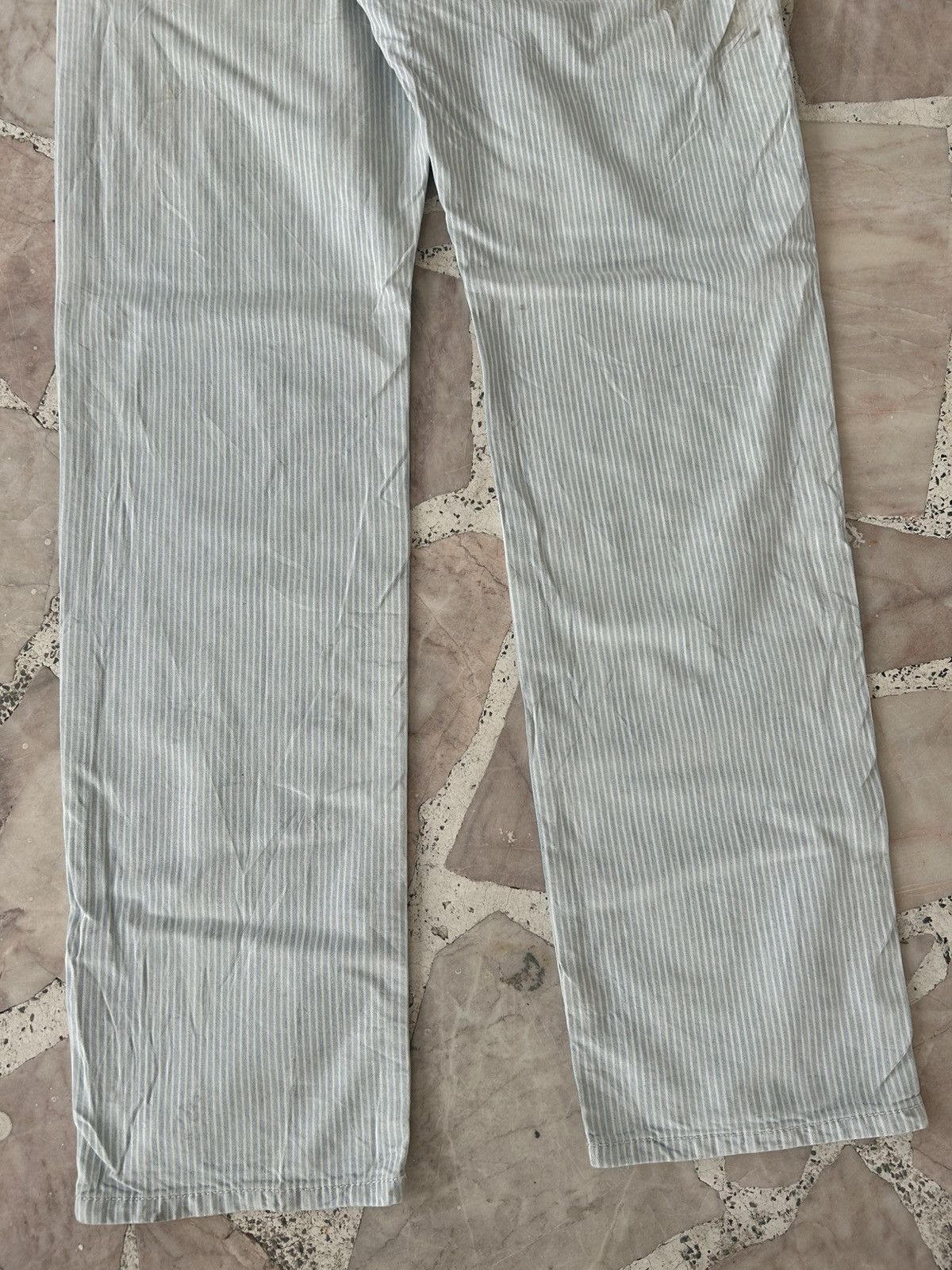 Diesel Vintage Carpenter Diesel Stripe Blue Denim Size US 31 - 10 Thumbnail