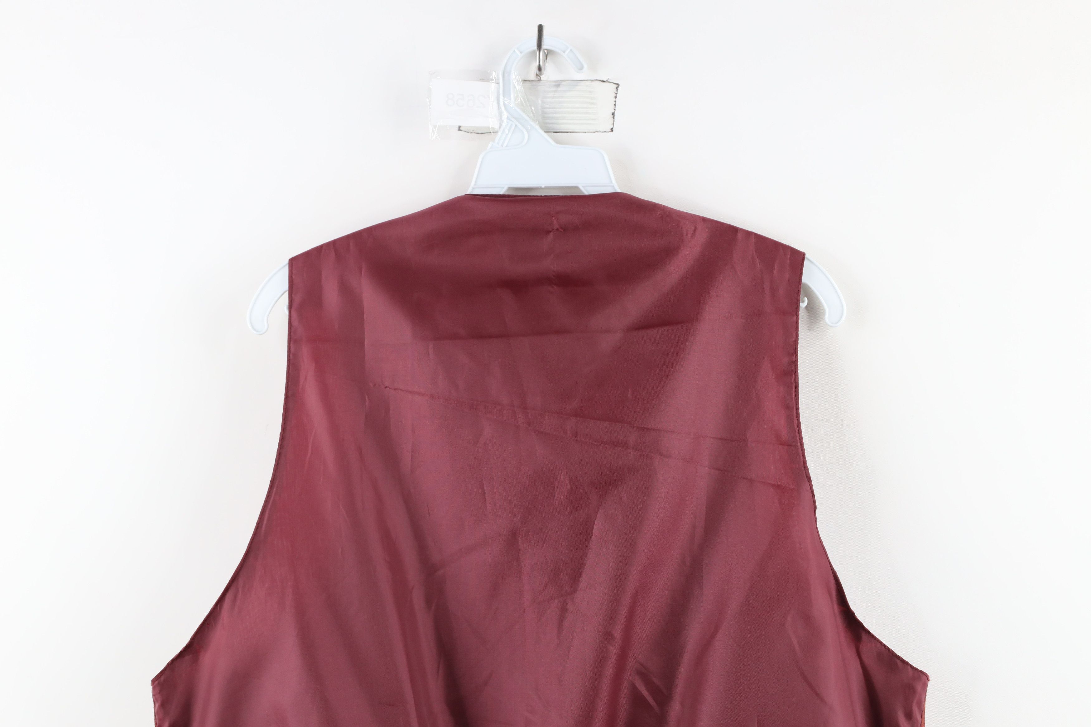 Vintage Vintage 90s Streetwear Suede Leather Button Vest Jacket Red Size US L / EU 52-54 / 3 - 14 Thumbnail
