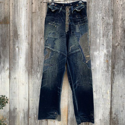 Kapital KAPITAL kountry indigo corduroy BORO pants distressed 31 new Size US 31 - 9 Thumbnail