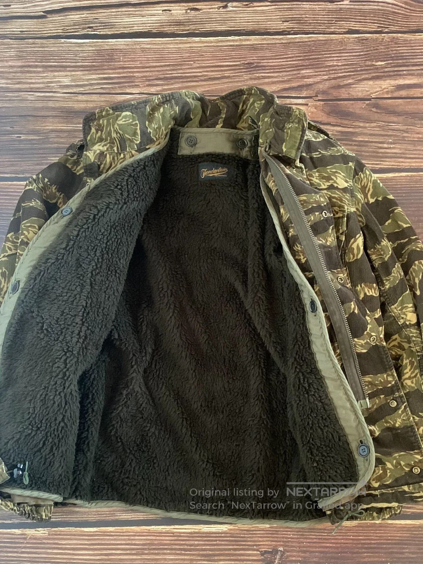 Tenderloin Tiger Stripe Cotton Jacket with Removable Liner. Size US S / EU 44-46 / 1 - 4 Thumbnail