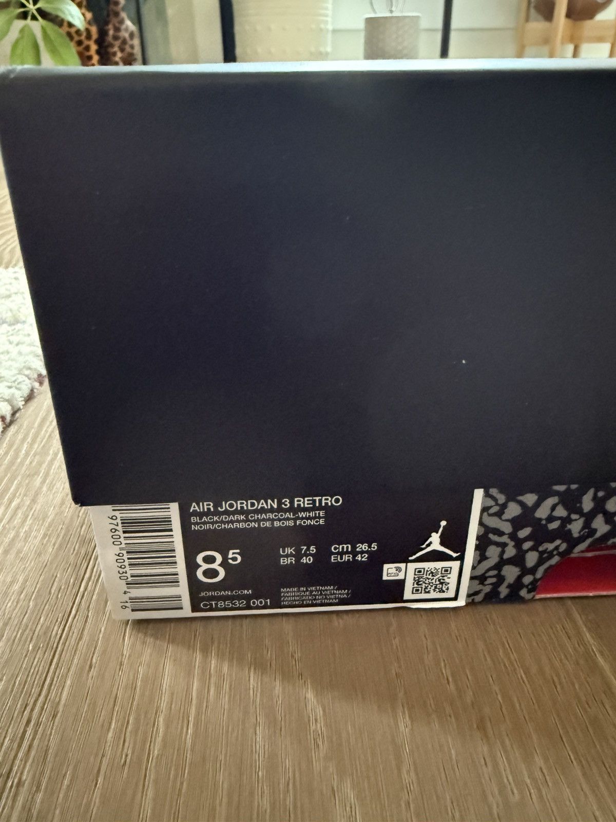 Jordan Brand Nike Jordan 3 Retro Black Cat 2025 Triple Black Size 8.5 Size US 8.5 / EU 41-42 - 8 Thumbnail