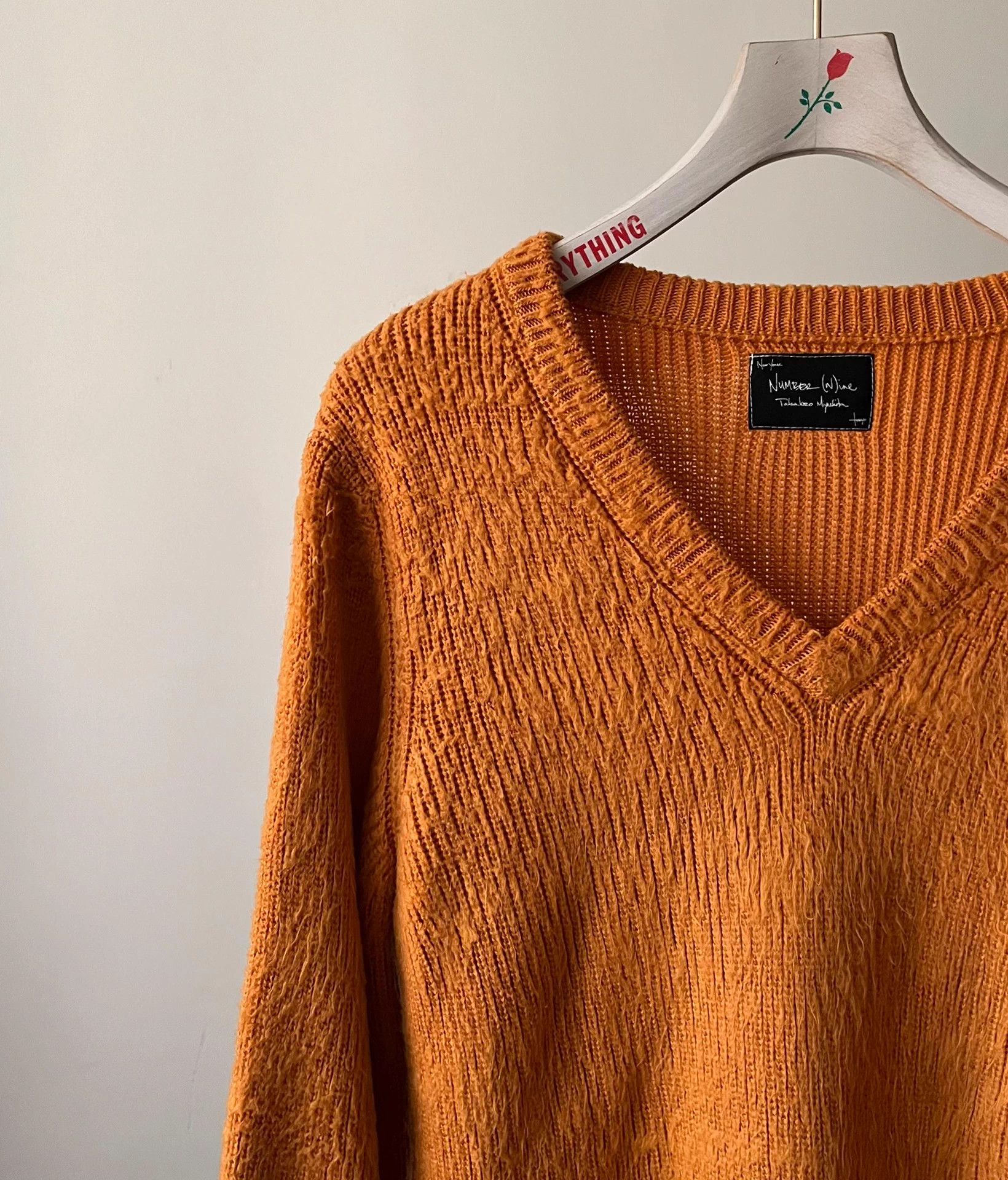 Number (N)ine Number (N)ine 03AW Grunge V-neck knit sweater Size US L / EU 52-54 / 3 - 3 Thumbnail
