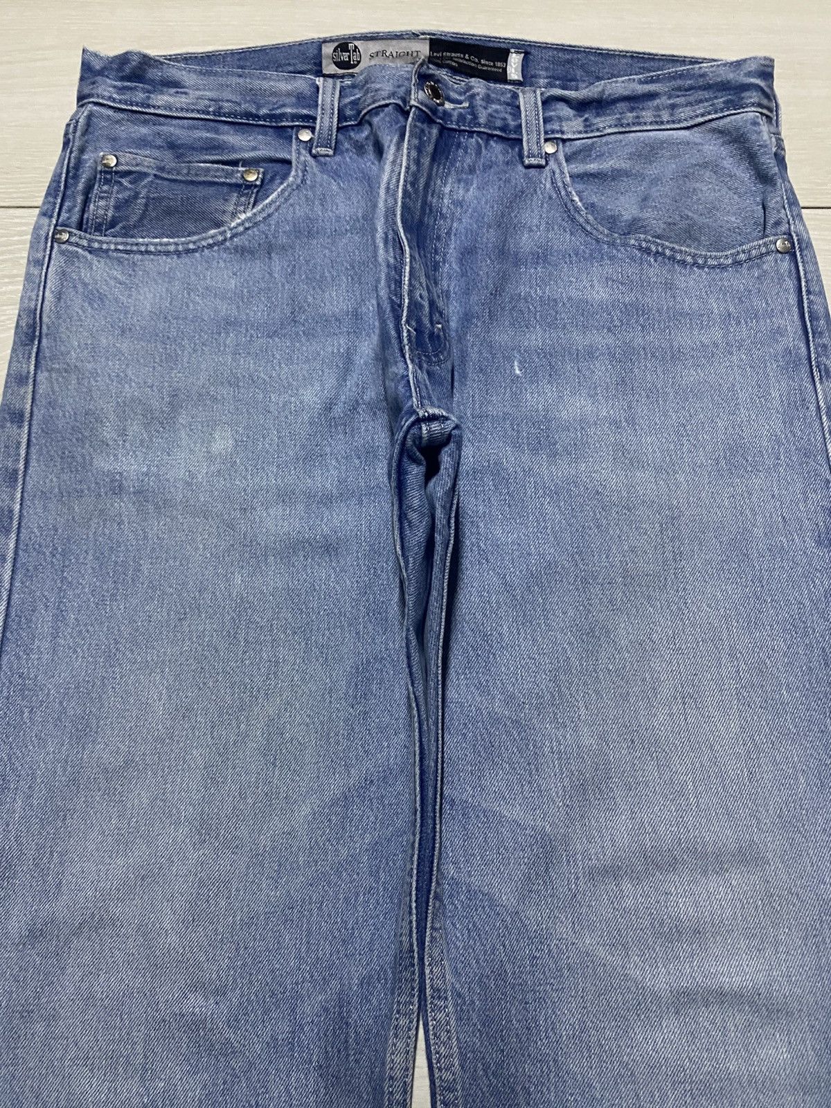 Levi's Vintage Levis Silver Tab Fade Wash Distressed Loose Jeans Size US 35 - 3 Thumbnail