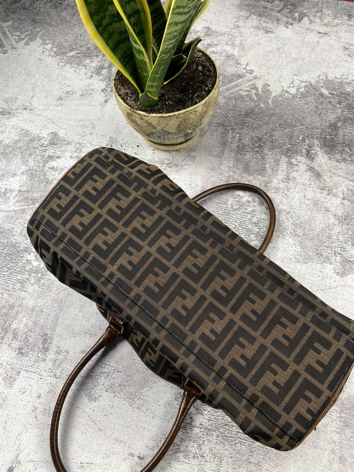 Fendi Fendi Roma Ethnico Zucca Canvas Monogram FF Brown Women’s Hand Shoulder Tote Bag Size ONE SIZE - 17 Thumbnail