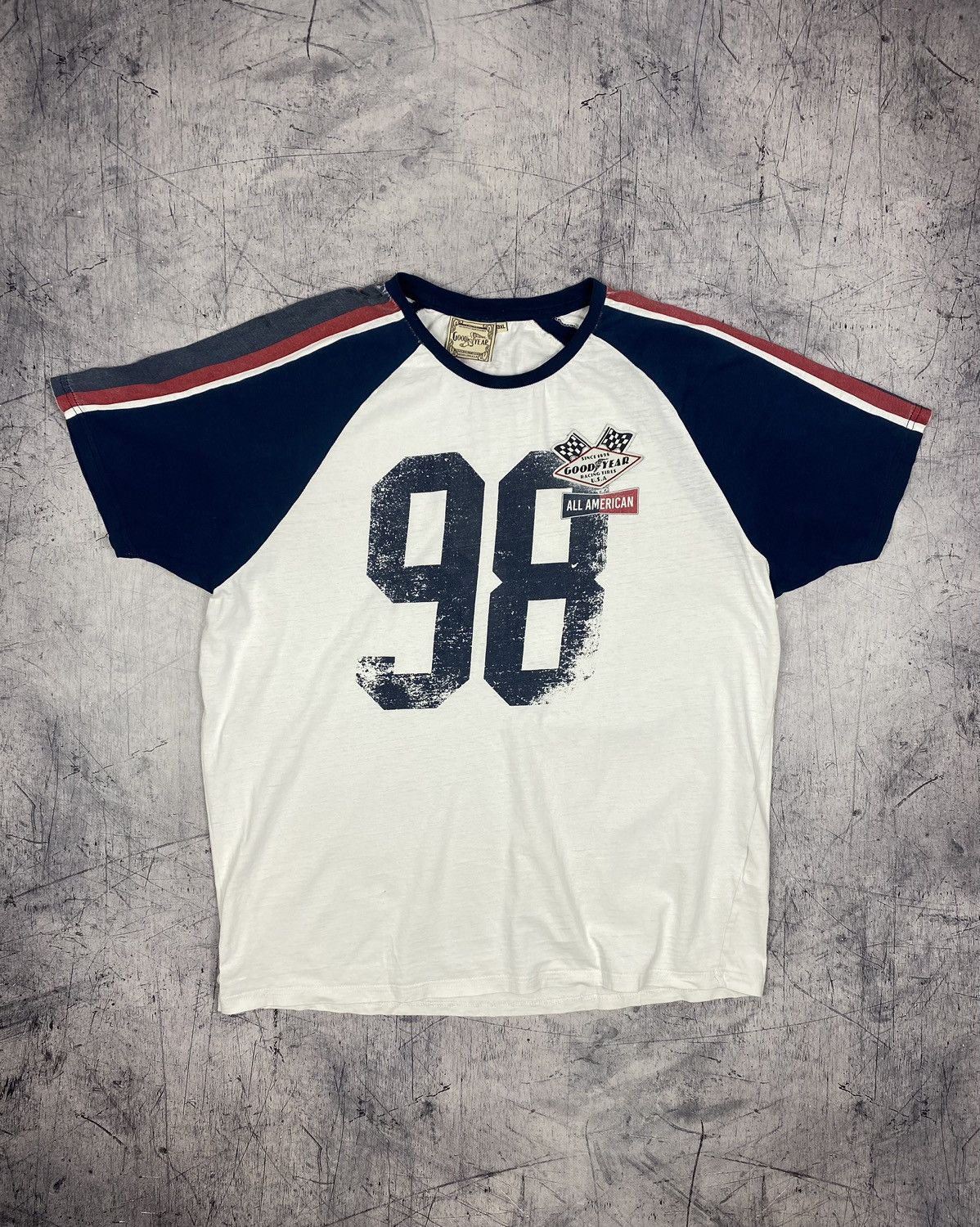 Vintage Vintage Good Year Racing Tires USA Big Logo Tee 90s Size US XXL / EU 58 / 5 - 2 Thumbnail