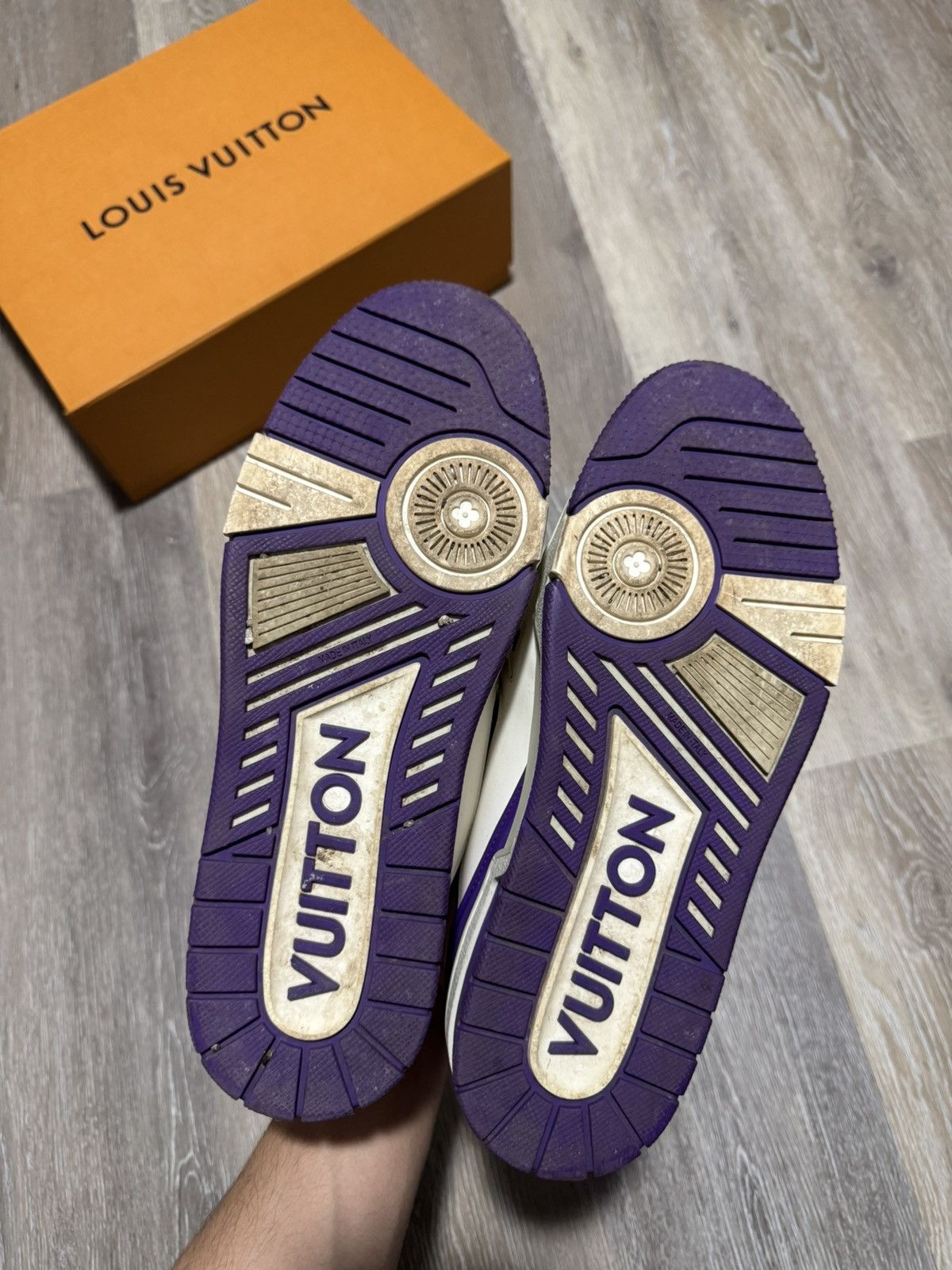 Louis Vuitton White purple #54 signature trainers Size US 8.5 / EU 41-42 - 7 Thumbnail