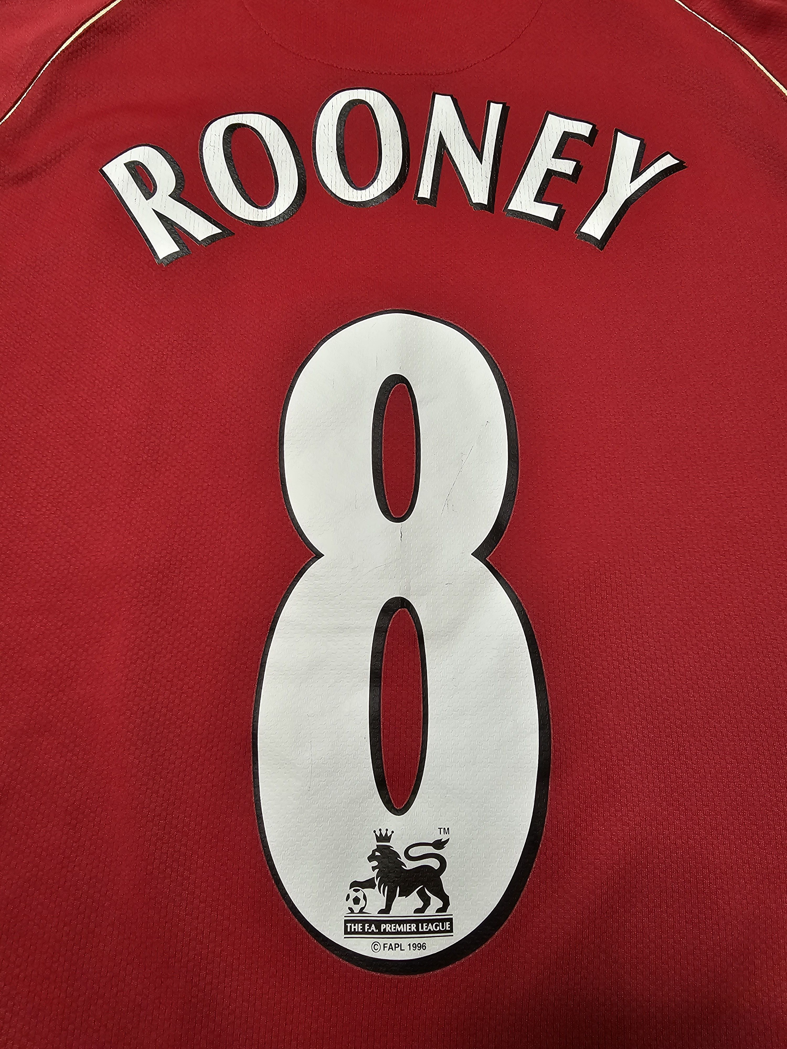 Nike MANCHESTER UNITED 2006 ROONEY FOOTBALL SHIRT SOCCER JERSEY Size US XXS / EU 40 - 5 Thumbnail