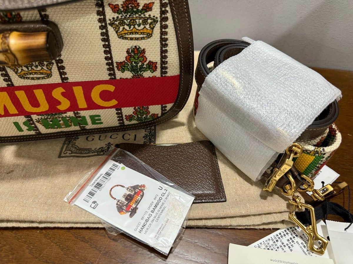Gucci Gucci 100 Centennial Music Bamboo 1947 Handle Bag Size ONE SIZE - 11 Thumbnail