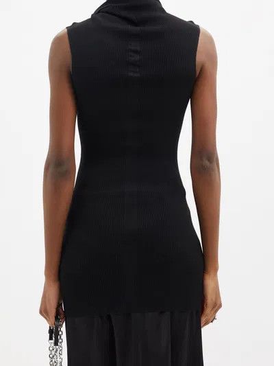 Rick Owens o1y0126 Sleeveless Sweater in Black Size M / US 6-8 / IT 42-44 - 5 Thumbnail