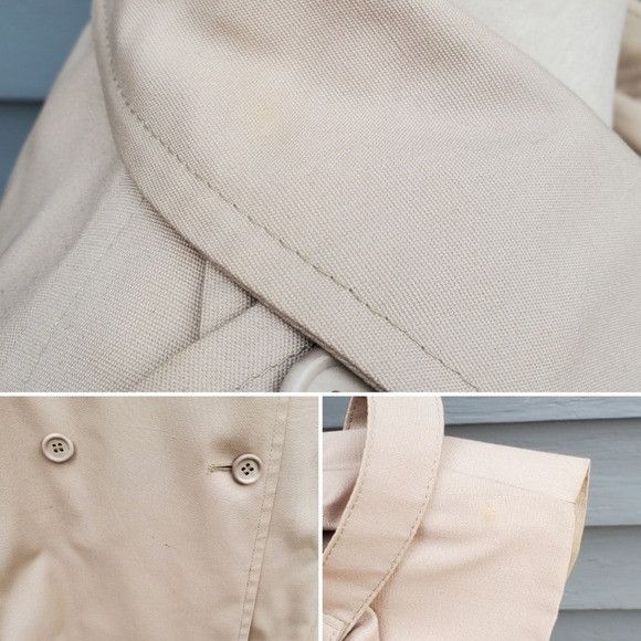 Vintage Vintage 80s London Fog Double Breasted Belted Khaki Faux Fur Size 3XL / US 20-22 - 8 Thumbnail