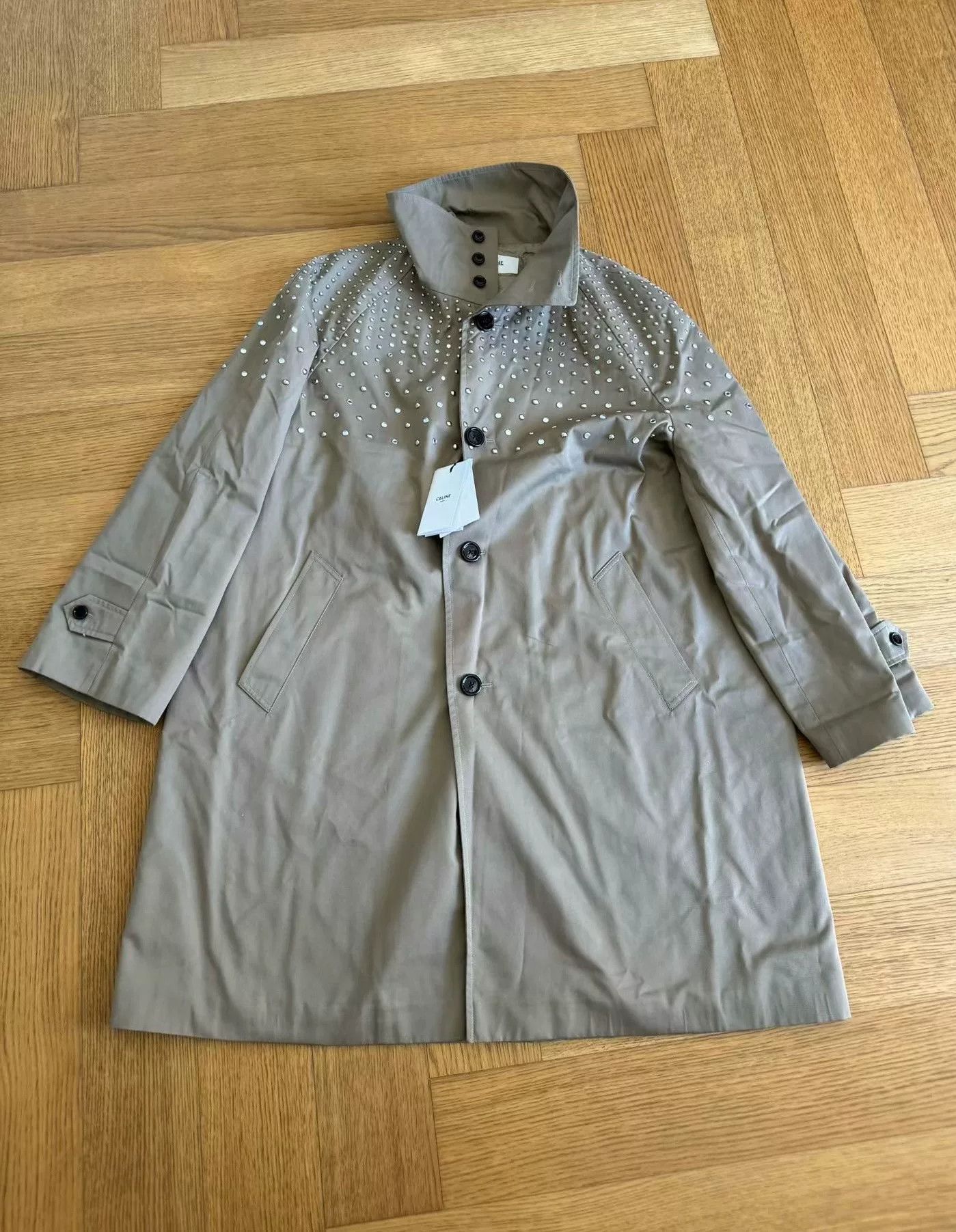Celine Celine New Brown Rivet Cotton Trench Size US M / EU 48-50 / 2 - 1 Thumbnail