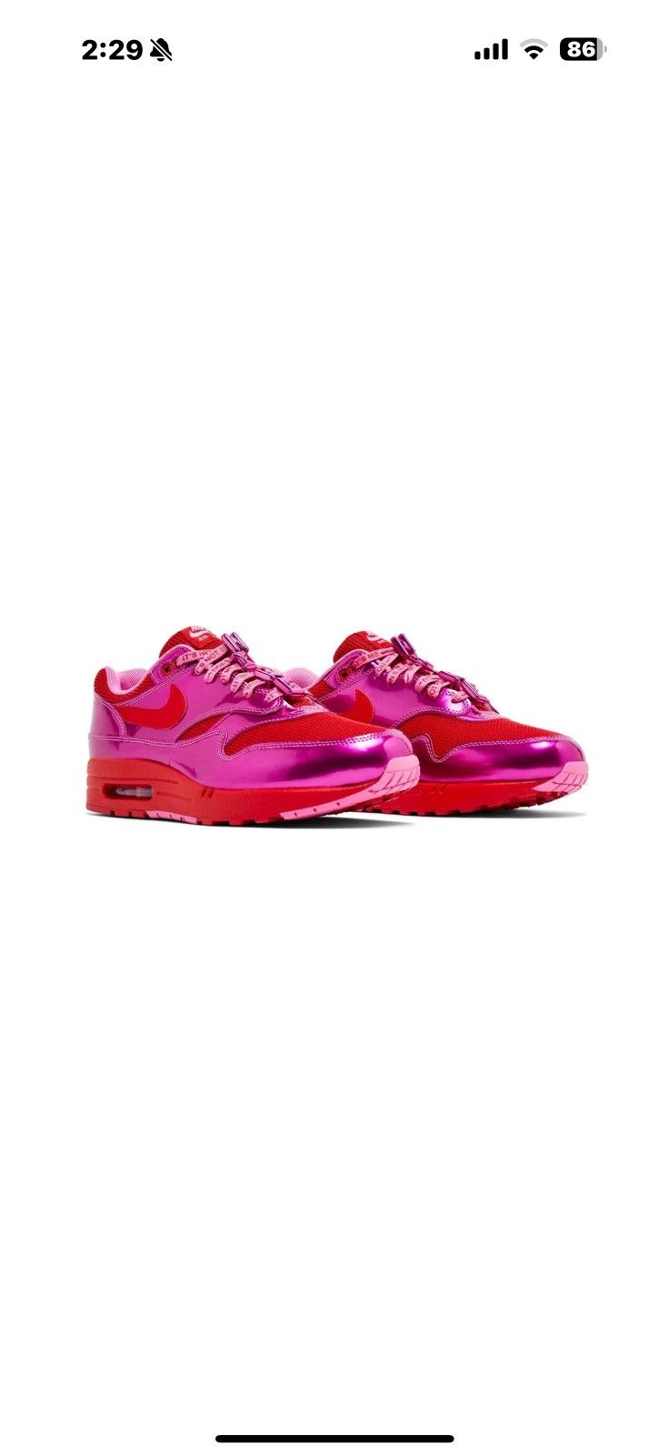 Nike Nike Air Max 1 'Valentine's Day' Pink Red HV2301-600 Unisex Size US 12 / EU 45 - 5 Thumbnail