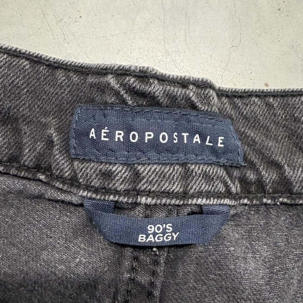 Aeropostale Crazy Vintage Y2K/2000s Aeropostale 90’s Baggy Grunge Black Denim Jeans! Size US 32 / EU 48 - 6 Thumbnail