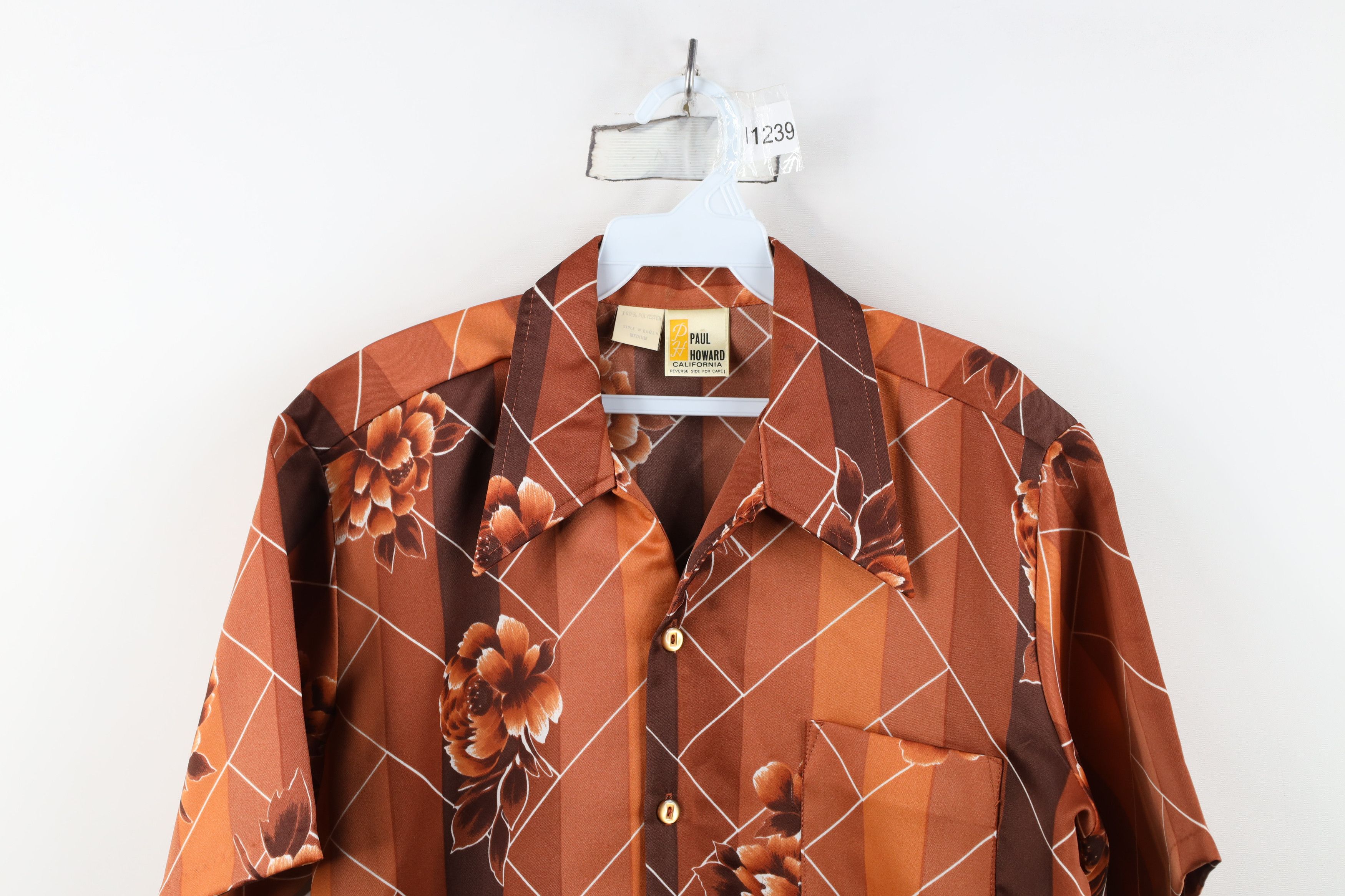 Vintage Vintage 70s Rockabilly Knit Camp Collar Button Shirt USA Size US M / EU 48-50 / 2 - 2 Thumbnail