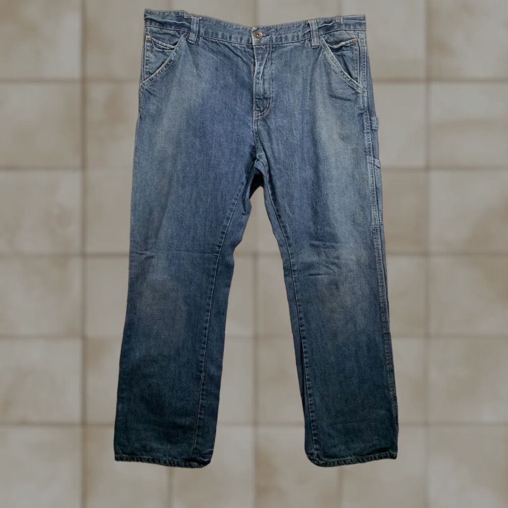 Vintage VINTAGE Plugg Men’s Jeans Size 38 Loose Fit 30in Blue Denim 90s Biker Music Band Size US 38 / EU 54 - 1 Thumbnail