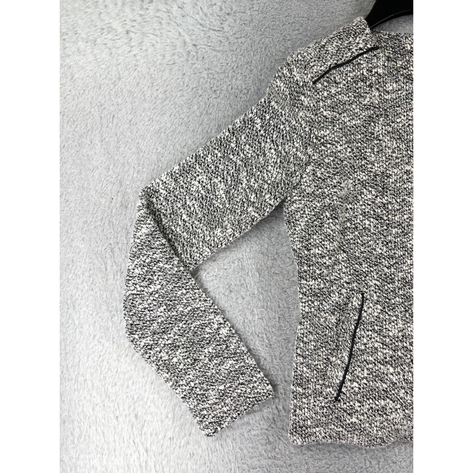 Banana Republic Banana Republic Jacket Women 0 White Black Asymmetric Full Zip Cotton Crop Treny Womens Size XS / US 0-2 / IT 36-38 - 6 Thumbnail