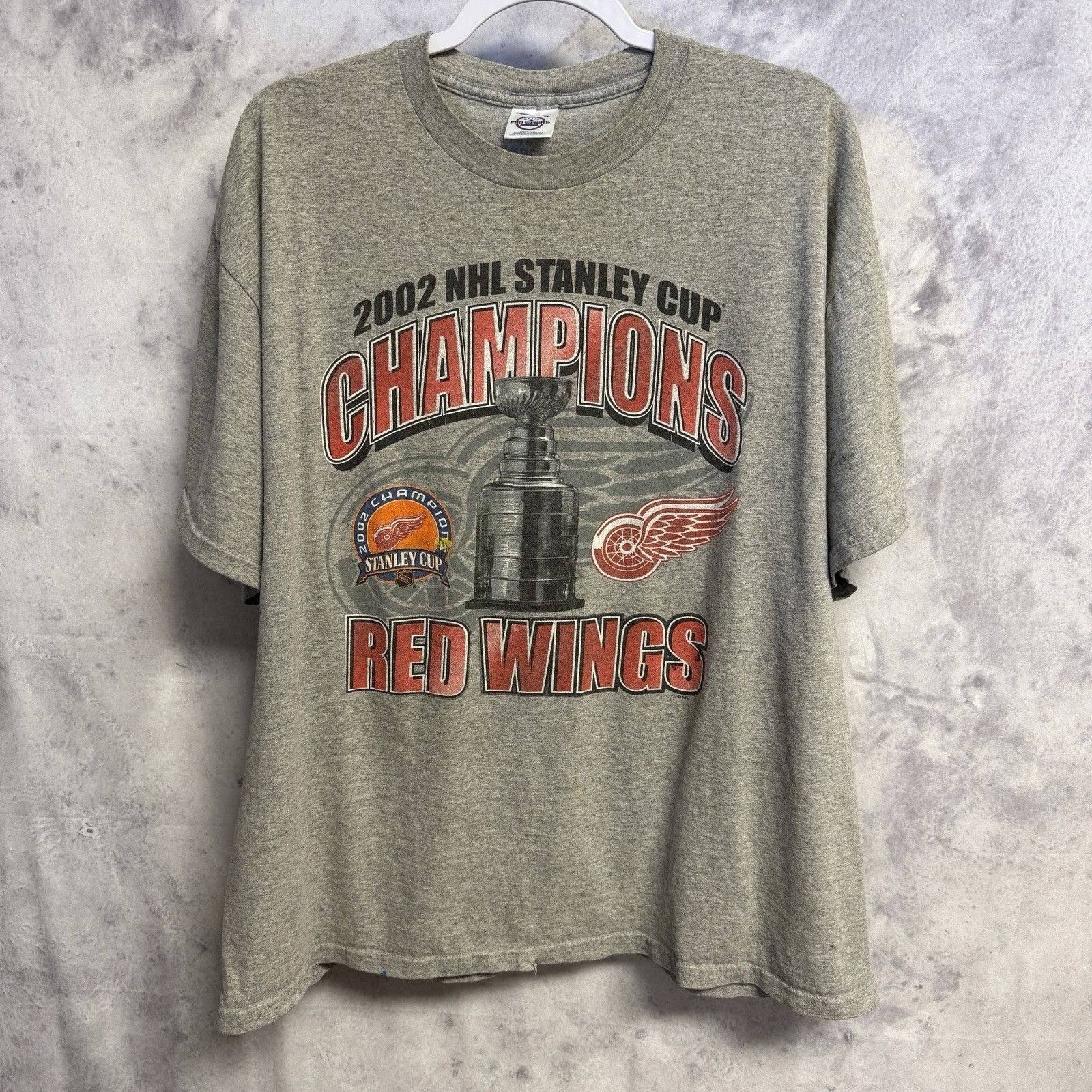 NHL Vintage Detroit Red Wings 2002 NHL Stanley Cup Champions Size US XL / EU 56 / 4 - 1 Thumbnail