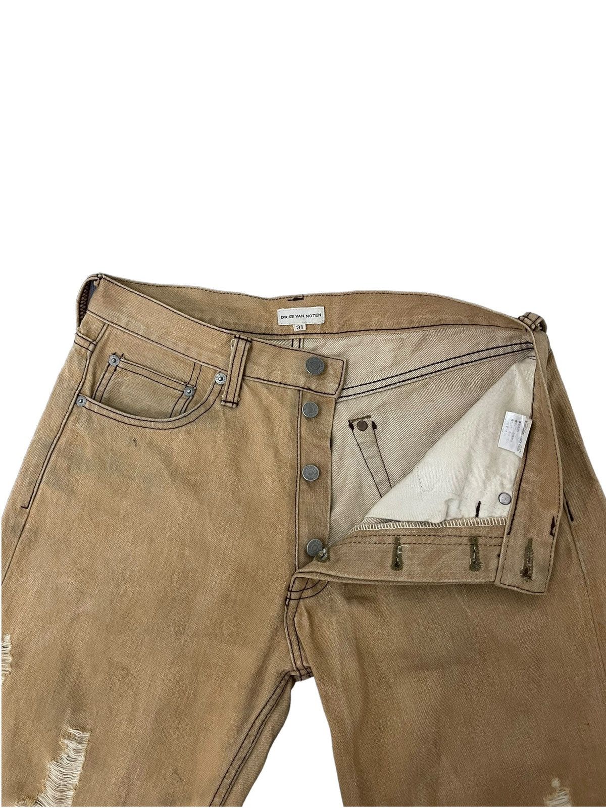 Dries Van Noten Dries Van Noten Dirty Distress Denim Regular Fit 8🟦5 Size US 30 / EU 46 - 12 Thumbnail