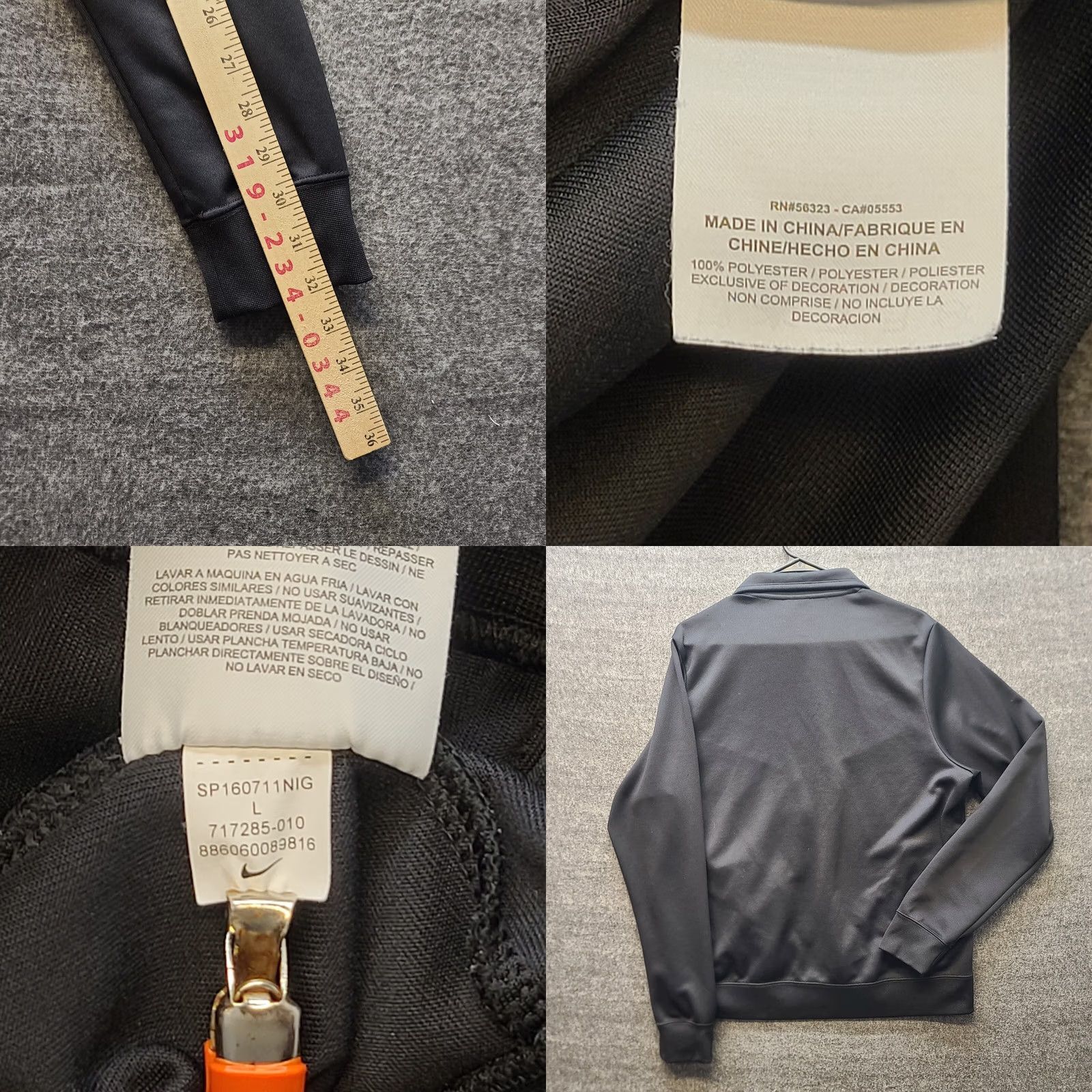 Nike Nike Striker Track Jacket Mens L Full Zip Collared Activewear Black Size US L / EU 52-54 / 3 - 8 Thumbnail