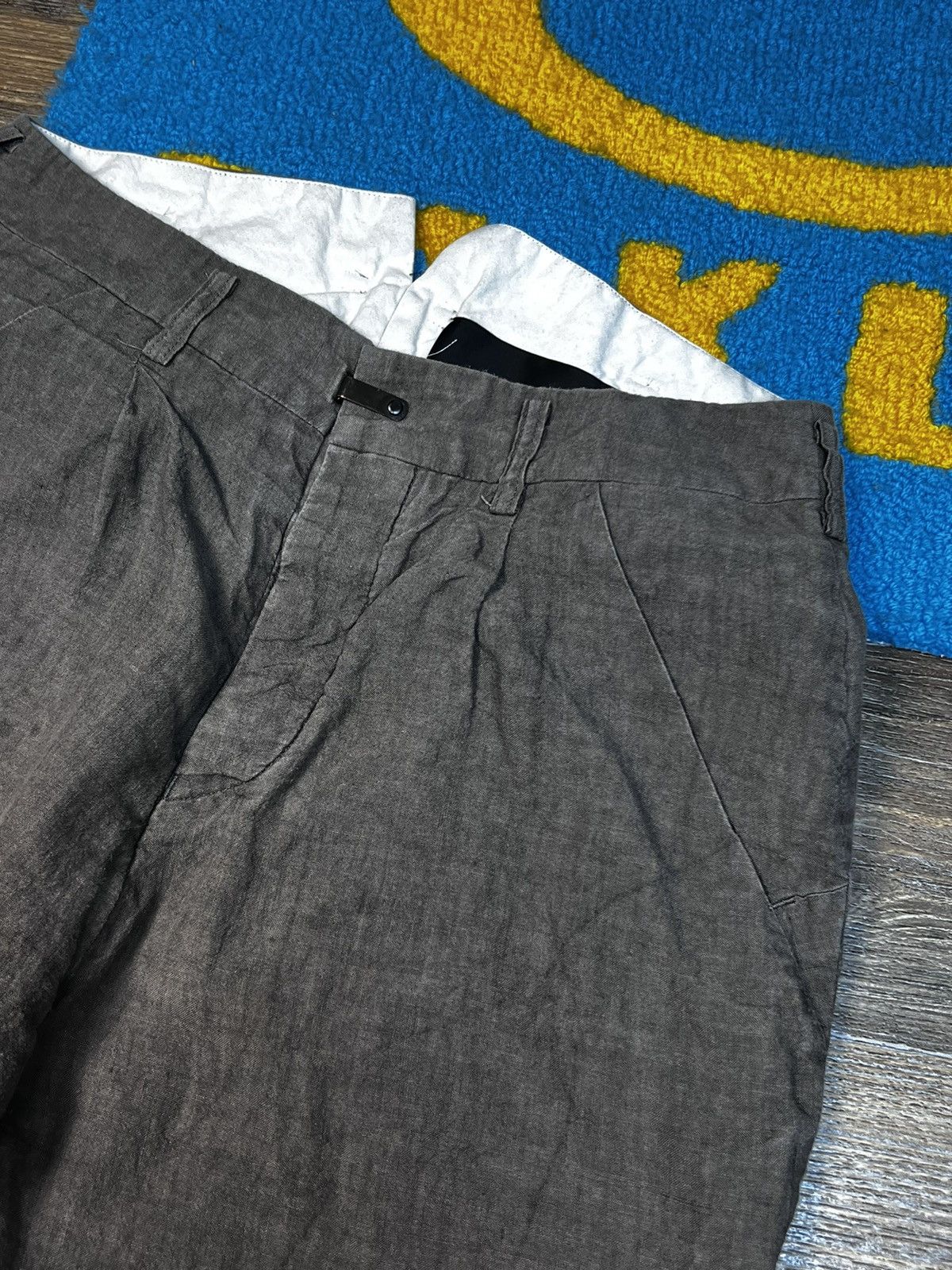 Japanese Brand × The Viridi-anne The Viridi-Anne Linen Cropped Gray Pants Size US 32 / EU 48 - 4 Thumbnail