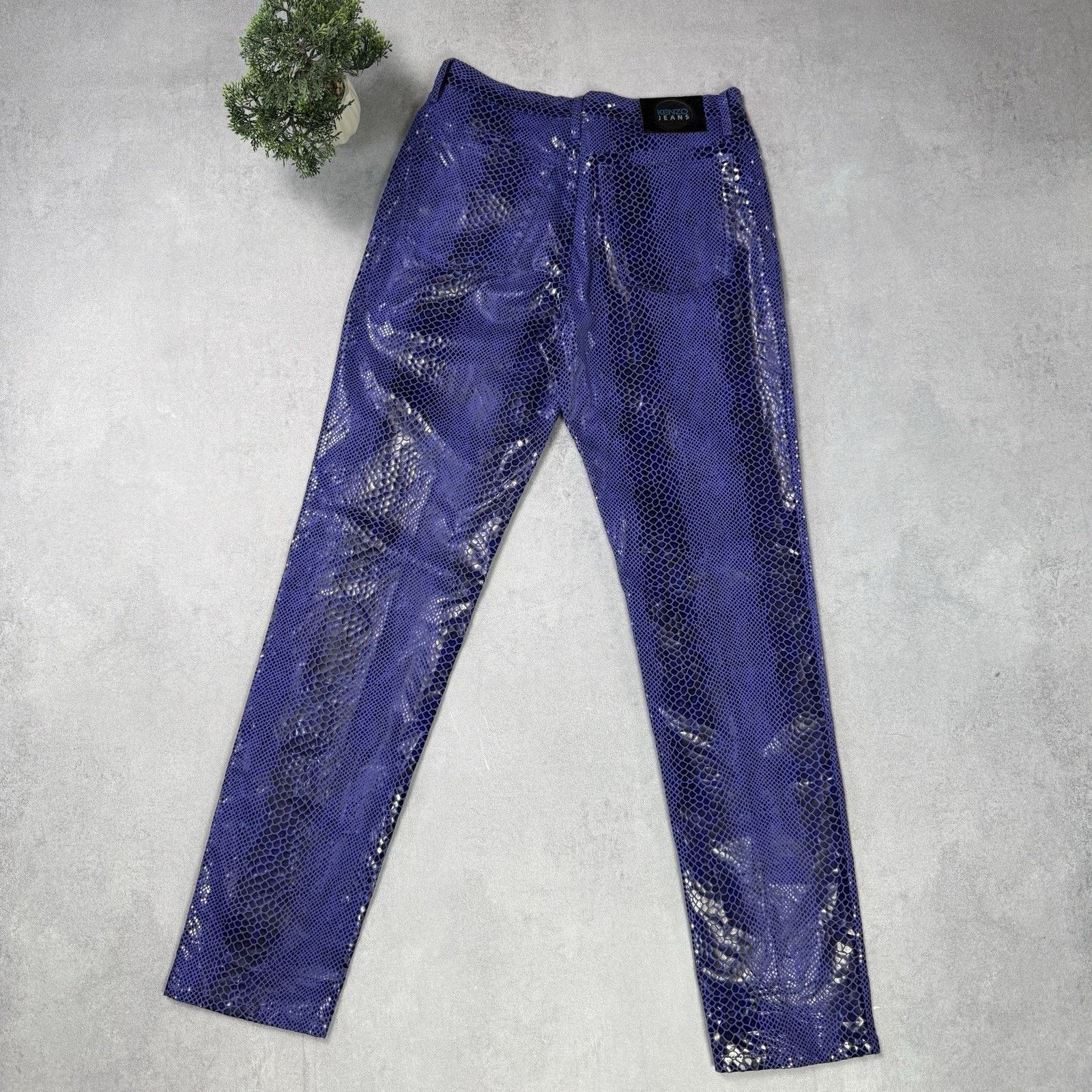 Kenzo Vintage Kenzo Jeans Snake Pattern Pants Purple Size 44 Size 30" / US 8 / IT 44 - 16 Thumbnail