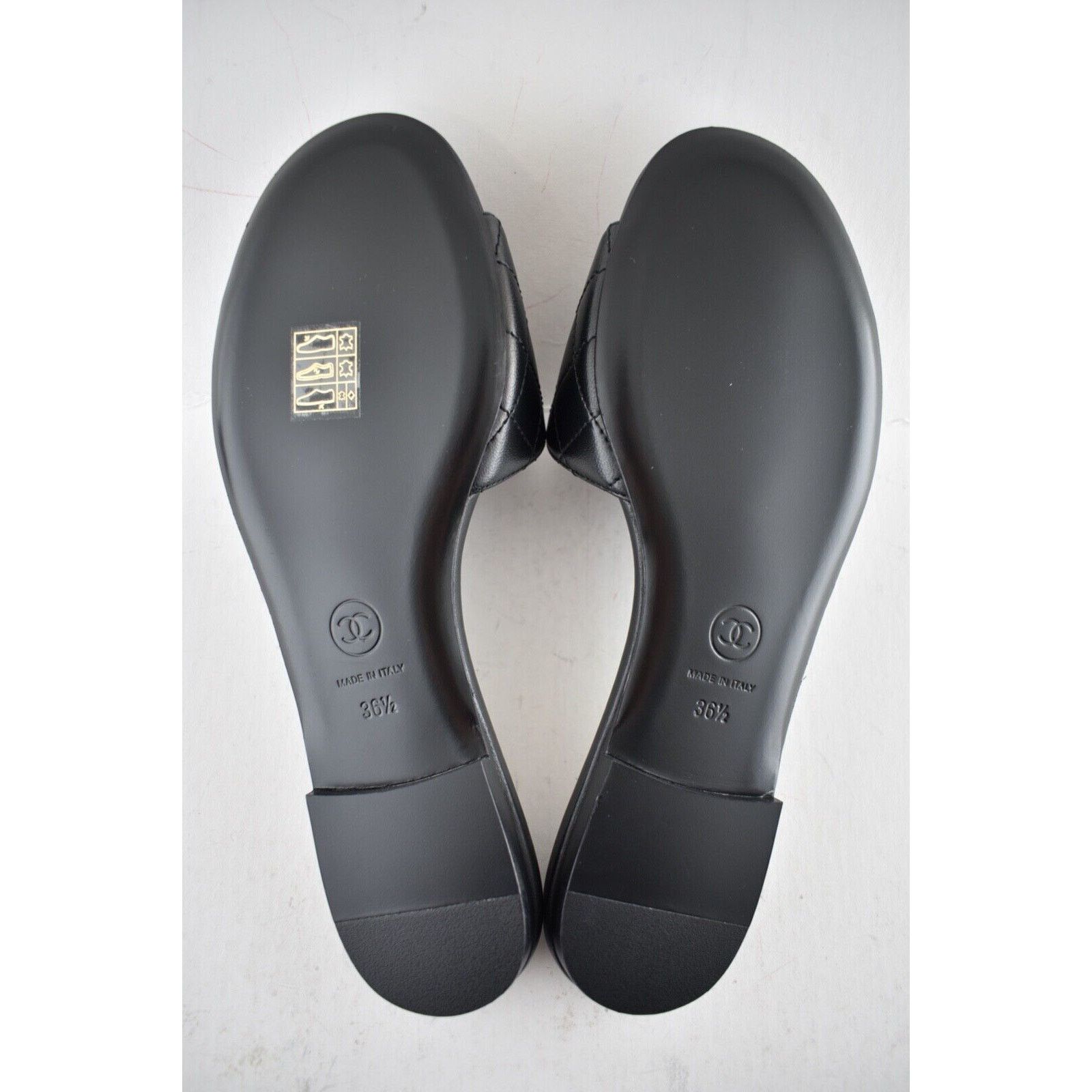 Chanel Chanel REV Black Turnlock Quilted Gold CC Logo Mules Size US 6.5 / IT 36.5 - 12 Thumbnail