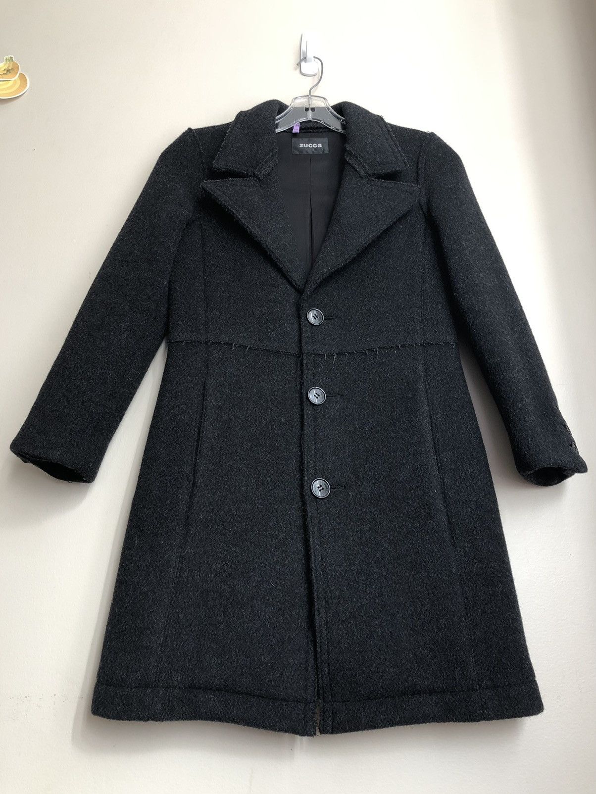 CABANE de ZUCCa × Issey Miyake × Zucca Zucca Vintage Distressed Raw Hem Coat Size S / US 4 / IT 40 - 12 Thumbnail